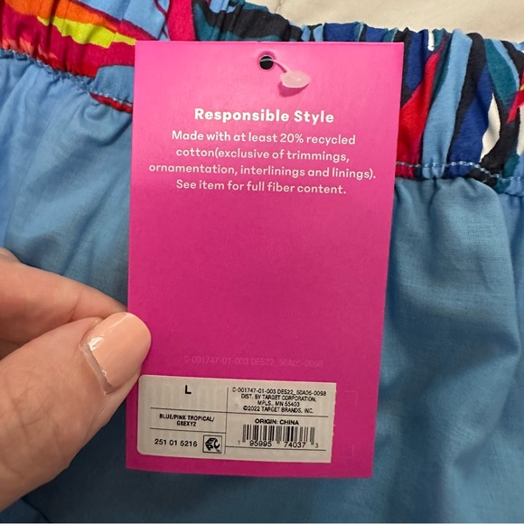 Tabitha Brown for Target Tropical Print Tiered Midi Skirt NWT Women’s Size Large - Picture 8 of 11